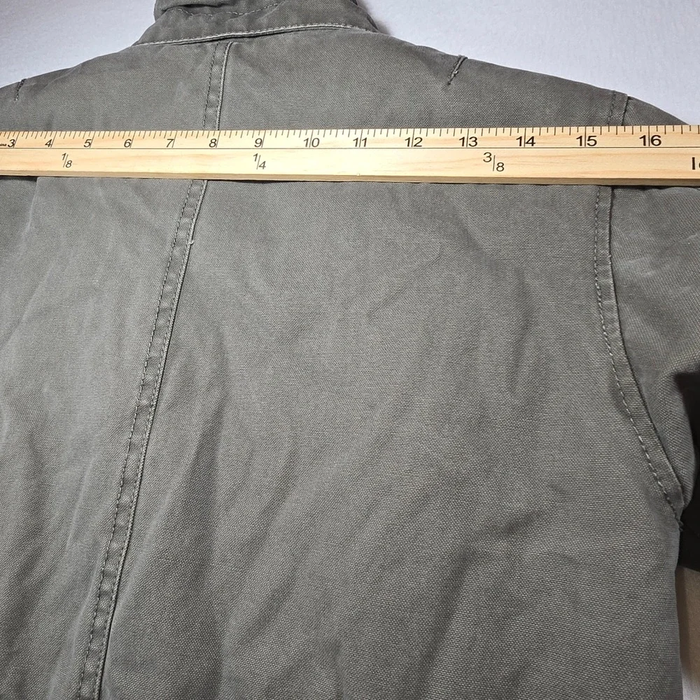 HM LOGG Boys Olive Green Field Jacket Faux Shearling Lined Parka Size 8-9Y